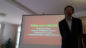 Dr. Hung, lecture on Yoga and Cancer, SYHET Course Vietnam 2018